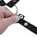YiZYiF Men's Sexy One Piece Cockring Jumpsuit Underwear with Mention Ring Bracelet Ball Lifter Black