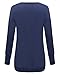 ZANZEA Women's V-Neck Long Sleeve Loose Blouse Jumper Tops Mini Dress Pullover Blue US 14/Asian XL