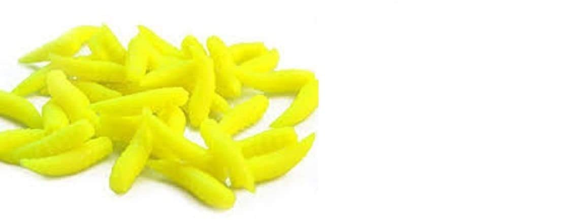 Set: 2 packs (80 pieces in total) Behr maggots, yellow
