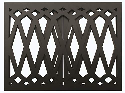 24"H Indoor/Outdoor Diamond Pattern 3 Panel Solid Wood Pet Gate (Certified Refurbished)
