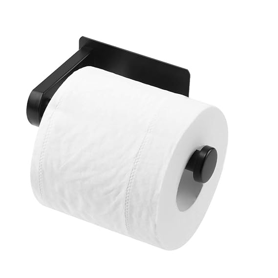 DGWHYC Matte Black Toilet Paper Holder, Premium Self Adhesive Toilet