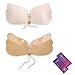 WELOVE Invisible Bra Self Adhesive Bra Strapless Backless Silicone Push-up Bras for Women Nude D