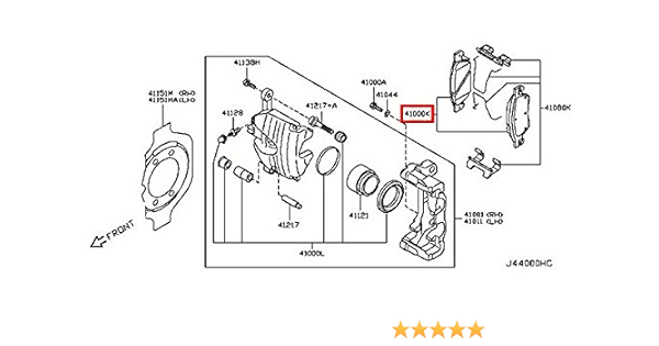 Amazon Com Infiniti Nissan Genuine Factory Original Oem G37 Sport Front Brake Pads Akebono Big Brake Package Automotive