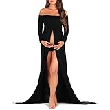 Women's Off Shoulder Maternity Gown for Photo Shoots - Made in USA