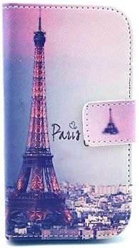 Keiner Case Cover Eiffel Tower Pattern PU Leather Cover Case with Stand for Samsung Galaxy Trend Lite S7390/S7392