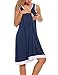 Skylin Women Sleeveless Maternity Nursing Breastfeeding Nightgown Sleepwear S-XXL