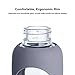 MIU COLOR Glass Water Bottle 550ml with Anti-Slip Silicone Sleeve, Leak Proof Borosilicate BPA-Free Eco-Friendly Hot Cold Drink Flask, Ideal for School Home Office Travel Sports Yoga Gym