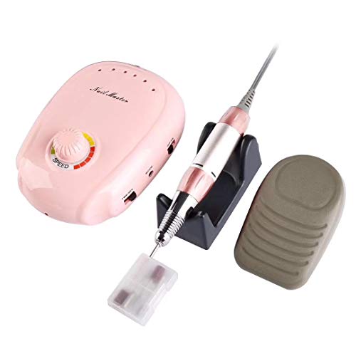 Pro 35,000RPM Electric Nail Art Drill File Polish Manicure Pedicure Machine for Acrylic Nails Pink