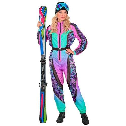 W WIDMANN MILANO Party Fashion - Womens Ski Suit, Jumpsuit with Belt, Animal Pattern Costume, for Carnival, Apres-Ski & Festival