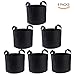 CandyHome 5-Pack 5 Gallon Grow Bags Heavy Duty Thickened Non-Woven Plant Fabric Pots with Handles (Black) (6 Pack 5 Gallon)