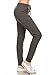 Leggings Depot Women's Classic Comfort and Soft French Terry Drawstring Twill Jogger Cotton Pants (Large, Charcoal)