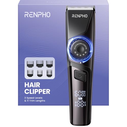 RENPHO Trimmer Herren & Haarschneidemaschine Profi, Ultra-Scharfe Klingen
