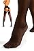 sofsy Sheer Thigh High Stockings for Women's 15 Den Black Large