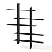 Danya B. Modern Home and Office Decor - Decorative Floating Wall Mount Asymmetric Display Shelves (Black)