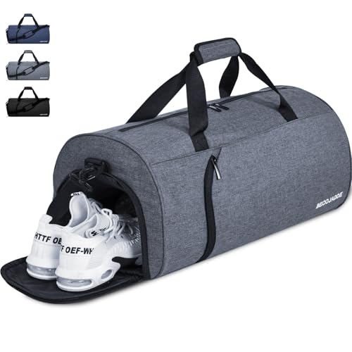 BECOJADDE Sporttaschen für Damen und Herren, 45L Reisetasche Duffel Bag Übernachtungstasche mit Schuhfach & Nassfach, wasserdichte Handgepäcktasche fü