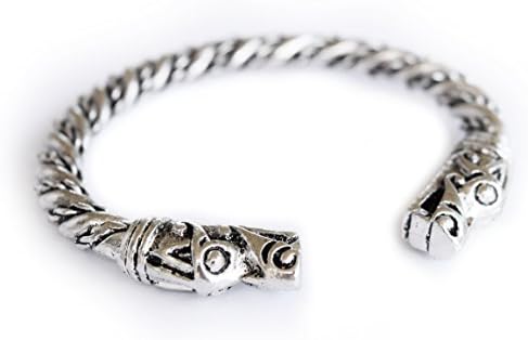 TelhasGifts | Viking Dragon Head Pewter Bracelet Cuff