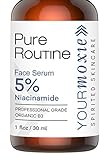 Niacinamide B3 Skin Serum 5% - Natural and Organic daily face serum, pore reducer and Collagen Booster - Anti Aging and Reduce Wrinkles and facial skin lightener for Younger Glowing Skin!
