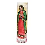 The Saints Gift Collection New LED Flameless Devotion Candle Virgin of Guadalupe 4 Hour Timer