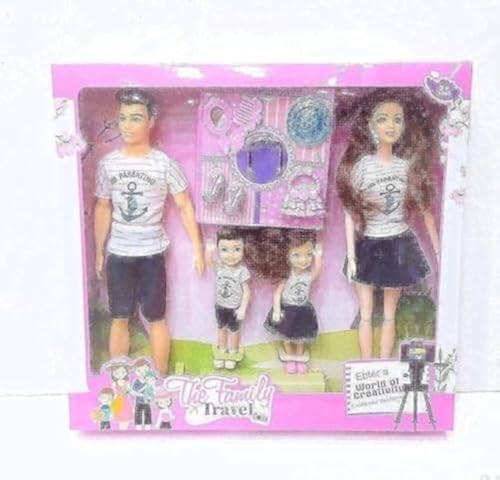 Doll with the family cartoon characters family girls toys