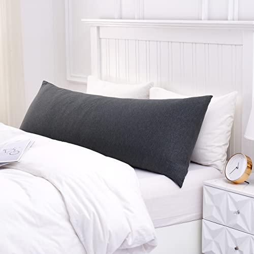 Oubonun 100 Jersey Cotton Body Pillow Cover with Zipper Luxury Soft