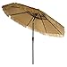 Bayside21 Patio Umbrella 9 Feet Aluminum Outdoor Table Market Umbrellas with Auto Tilt and Crank,Tiki Umbrella Thatched Patio Umbrella