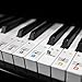 Color Piano Stickers for Keys w/Complete Printed Notes on Grand Staff - Removable w/Double Layer Coating for 49/61 / 76/88 Keyboards