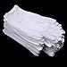 48 Pcs White Gloves, ANDSTON 24 Pairs Soft Cotton Gloves, Coin Jewelry Silver Inspection Gloves, Stretchable Lining Glove, Medium Size
