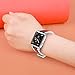 HUANLONG Compatible with Apple Watch Band, Nylon with Genuine Leather Sport Replacement Strap Wrist Band with Metal Adapter Clasp - 42mm - Red/Green/White