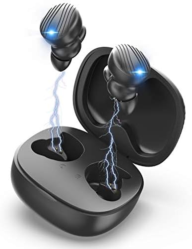True Wireless Earbuds, TECTOKA Bluetooth Earbuds Wireless Headphones Sport Bluetooth Headset Wireless Earphones IPX7 Waterproof Bluetooth 5.0 Stereo Hi-Fi Sound Deep Bass with Charging Case (Black)