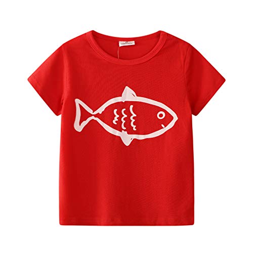 BIBNice Kids Boys Cotton Short Sleeve Set Fish Toddler Pajamas Sets Size 18M
