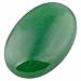 Rockcloud Oval Worry Stones,Palm Pocket Energy Stone,Healing Crystal with Velvet Bag,Green Aventurine