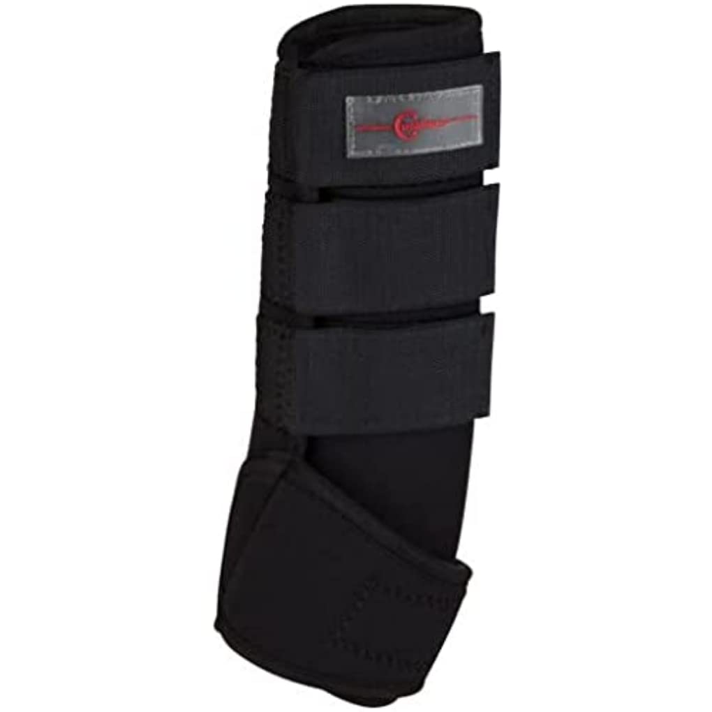 Kerbl Covalliero 4 x Ankle Gaiters, Black, Synthetic Rubber, 27 cm/24 cm, 29 cm/28.5 cm, Pony