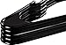 Utopia Home 20-Pack Plastic Hangers for Clothes - Space Saving Notched Hangers - Black