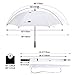 G4Free 68 Inch Automatic Open Golf Umbrella Double White Canopy Wedding Auto Open Extra Large Oversize Windproof Umbrellas(White)