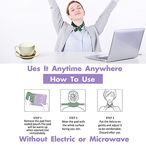Neck Pain Relief Self Heating Pad with Lavender Fragrance,Portable and Disposable Heated Neck Wrap Without Electric or Microwave,Moist Heat Therapy for Neck Pain and Spasm, 19.7 In