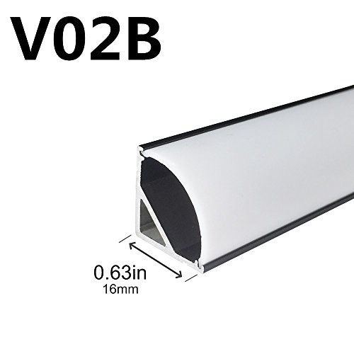 LightingWill 5Pack VShape LED Aluminum Channel System 3.3ft/1M