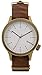 Komono KOM-W1931 Men's Magnus Brown, Gold Leather Band with White Dial Watch
