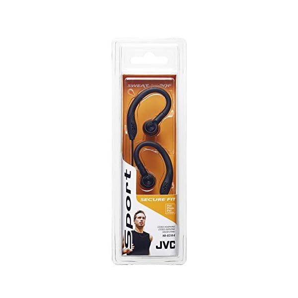 JVC-Sports-In-Ear-Earphones-Headphones-Sweat-Proof-with-Secure-Fit-Over-Ear-Clip-and-SML-Sized-Ear-Tips-Black JVC HA-EC10-B-E Sports In-Ear Earphones Headphones Sweat Proof with Secure Fit Over Ear Clip and S/M/L Sized Ear Tips…