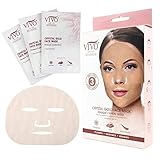 Crystal Collagen Gold Sheet Mask - Brightening Sheet Face Mask with Hyaluronic Acid, Aloe Vera, Collagen and Gold - Pack of 3 Face Sheet Masks