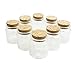 Shxstore Set of 8 Cute Small Glass Bottle with Cork 50ml Empty Clear Mini Cork Stopper Glass Bottle Jars for Arts and Crafts, Message Bottle, Party Favors, 47 X 50MM by