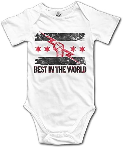 Cm Punk Best In The World Uprising Logo Baby Girls White Romper Bodysuit