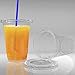 JUMBO Set of 120 16oz Plastic CRYSTAL CLEAR Cups, 120 Flat Lids and 120 Straws - 100% BPA Free - Office/Party Pack Disposable Cups Set for Iced Coffee, Bubble Boba, Smoothie, Tea, Cold Drinks etc