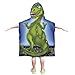 Kids T-Rex Dinosaur Cotton Hooded Poncho Bath/Beach Towel