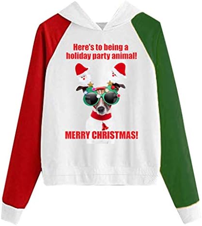 Christmas Jumpers for Womens Christmas Hoodie Men 3D Ladies Christmas Sweater Pullover Cats Funny Jumper Ugly Sweatshirt Novelty Plus Size Sales Clearence White (UK Size S