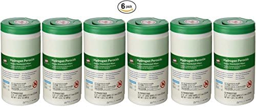Saalfeld 30824 Clorox Healthcare Hydrogen Peroxide Cleaner Disinfectant Wipes, Kills Norovirus, Rotavirus, HIV, Poly-bag Protected, 6.75" x 9", X-Large Wipe (Pack of 95) (6)