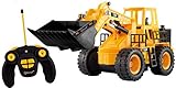 Top Race TR-113 5 Channel Full Functional Front Loader, Electric RC Remote Control Construction Tractor with Lights &amp; Sounds (Toy)