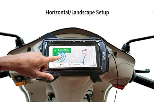 JETLIFE Moped Mobile Holder Vespa Scooter EV Bike, Moped Phone Holder Mount, Cell Phone Holder Mount, Fits All Smartphones Upto 7.2'' (Carbon Black)