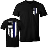Thin Blue Line USA Flag Men's T Shirt