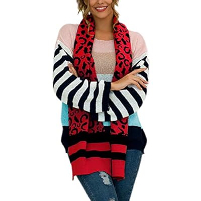 CinShein Women's Scarf Fall Winter Scarves Leopard Print Warm Soft Long Women Shawl Scarf Fashion Wrap