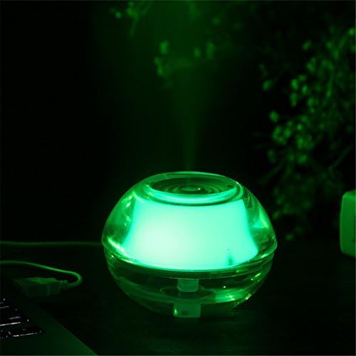 HF morning Aroma Diffuser Ultrasonic Humidifier USB Portable Cool Mist Humidifier Whisper-quiet Air Purifier Aromatherapy Essential Oil Diffuser 7 Colors Night Light (100×100×75mm, Green)